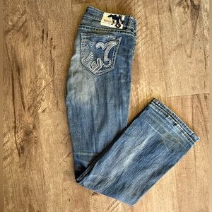 MEK Y2K Women’s Ferrou Slim Bootcut Denim Jeans Size 28 32” Length